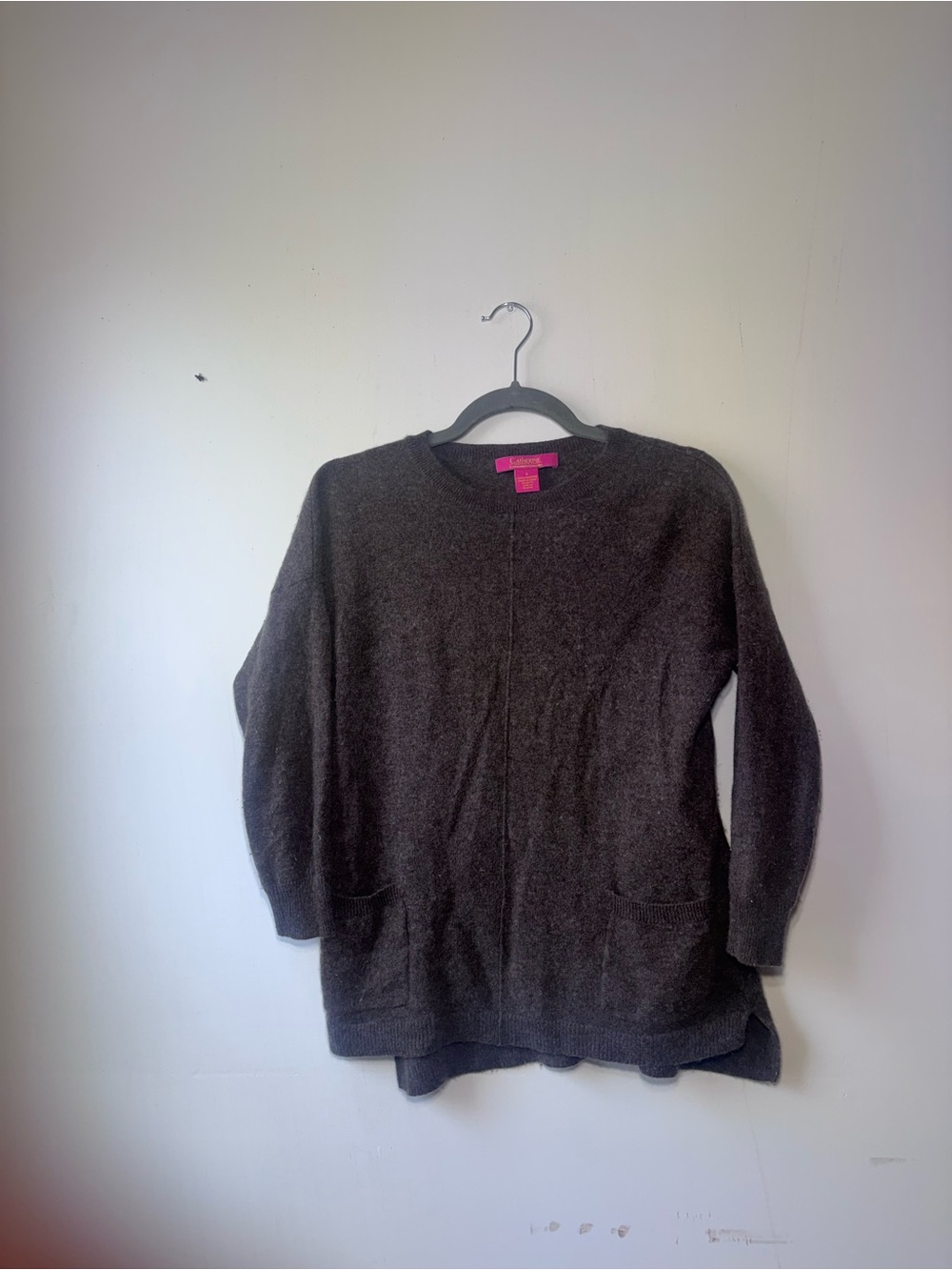 Catherine Women's Brown 100% Cashmere Sweater S Small